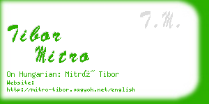 tibor mitro business card